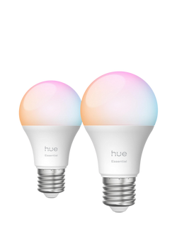 Philips Hue White & Colour Ambiance Essential E27 8W LED Smart Bulb, Pack of 2 - view 2, Multi Multi