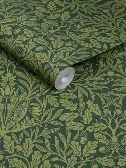 William Morris At Home Acorn Garden Wallpaper - view 2, Garden Green