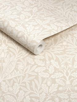 William Morris At Home Acorn Garden Wallpaper - view 2, Hessian