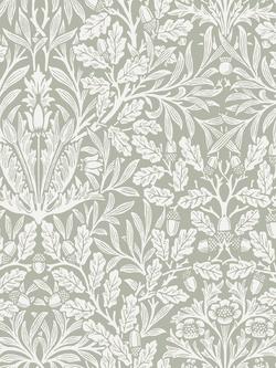 William Morris Acorn Wallpaper, Sage, 