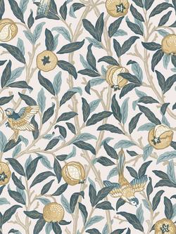 William Morris At Home Bird & Pomegranate Wallpaper, Cloudy Blues