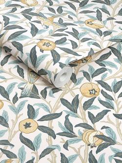 William Morris At Home Bird & Pomegranate Wallpaper - view 2, Cloudy Blues