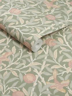 William Morris At Home Bird & Pomegranate Wallpaper - view 2, Rose Garden