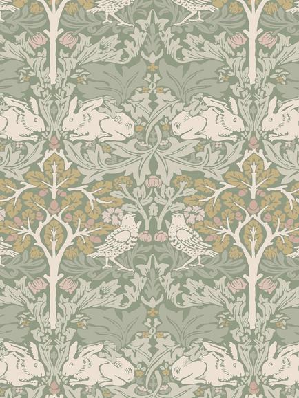 William Morris At Home Lullaby Wallpaper, Sage