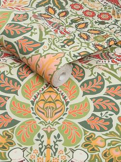 William Morris At Home Dove & Rose Wallpaper - view 2, Olive