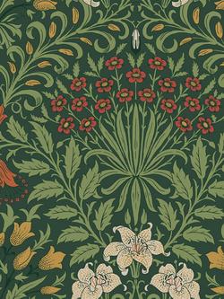 William Morris At Home Garden Wallpaper, Moss Green
