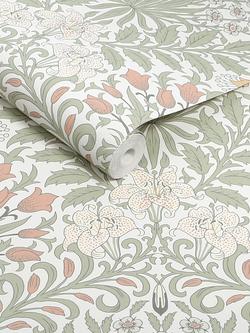 William Morris At Home Garden Wallpaper - view 2, Soft Sage