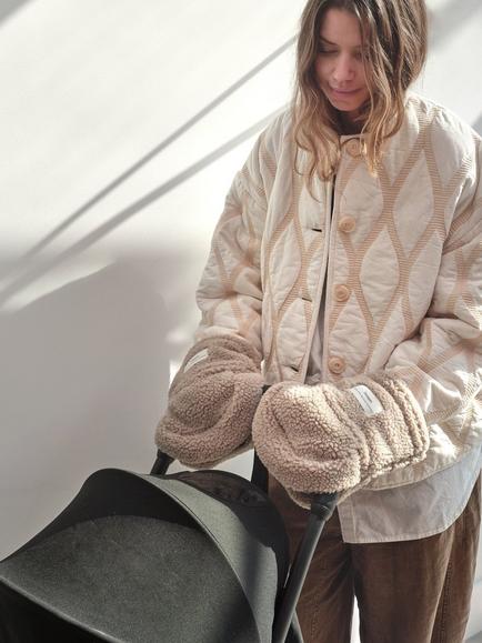Finnsøn Universal Pram Mittens, Teddy Borg - view 2, Teddy Borg