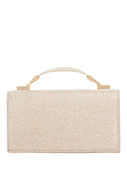 Dune London Embellished Fabric Clutch Bag, Gold - view 2, Gold