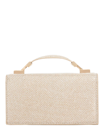 Dune London Embellished Fabric Clutch Bag, Gold - view 2, Gold