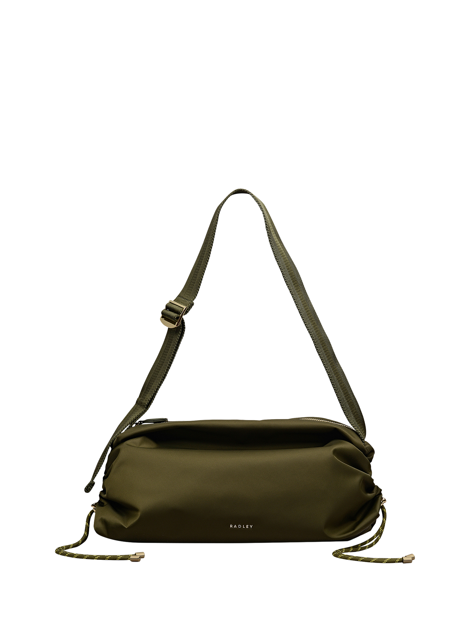 Product image 1 of 6, which shows Radley Eden Row Drawstring Crossbody Bag, Khaki