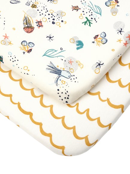 Tutti Bambini Crib Planet Bedding Set, Multi - view 2, Blue
