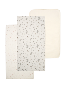 Tutti Bambini Starter Cocoon Cotbed Bedding Set, White, Natural