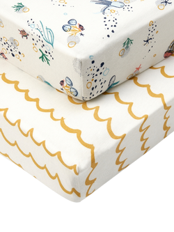 Tutti Bambini Starter Planet Cotbed Bedding Set, Multi - view 2, Blue