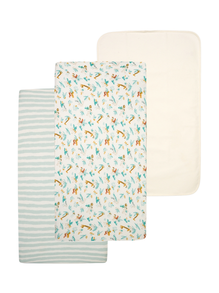 Tutti Bambini Starter Run Wild Cotbed Bedding Set, Multi, Multi