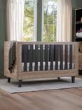 Tutti Bambini Como 3-in-1 Cotbed and Pocket Sprung Mattress, Distressed Oak/Slate Grey