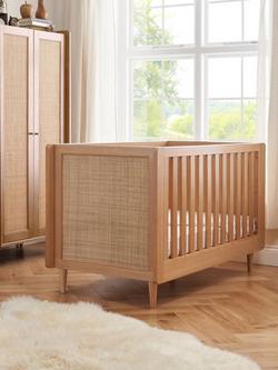 Tutti Bambini Japandi Convertible Cotbed with Pocket Sprung Mattress, Light Oak - view 2, Light Oak