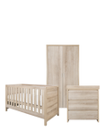 Tutti Bambini Modena Cotbed, Changing Table Dresser and Double Wardrobe, Oak