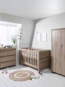 Tutti Bambini Modena Cotbed, Changing Table Dresser and Double Wardrobe, Oak - view 2, Oak