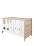 Tutti Bambini Modena 3-in-1 Cotbed and Pocket Sprung Mattress, White/Oak