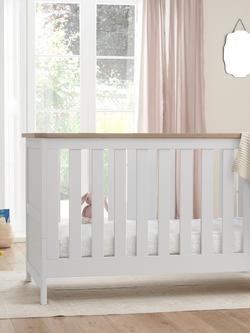 Tutti Bambini Verona 3-in-1 Cotbed and Pocket Sprung Mattress - view 2, White/Oak