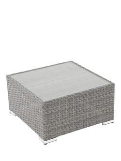 John Lewis Alora Square Garden Coffee Table, 60cm, Grey, Grey