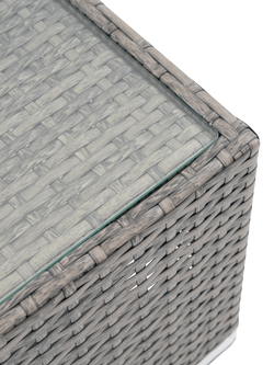 John Lewis Alora Square Garden Coffee Table, 60cm, Grey - view 2, Grey