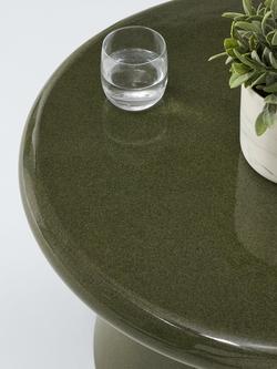 John Lewis Glaze Round Garden Coffee Table, 65cm, Green - view 2, Green