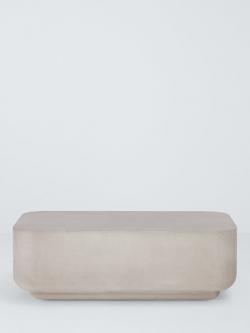 John Lewis Rectangular Garden Coffee Table, 90cm, Concrete - view 2, Grey