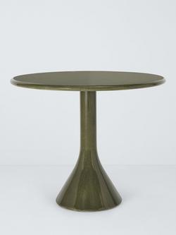 John Lewis Glaze Round Garden Dining Table, 90cm, Green, Green