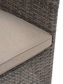 John Lewis Alora 4-Seater Round Garden Dining Table & Chairs Set, Grey - view 2, Grey