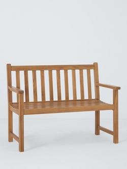 John Lewis Classic 2-Seater Acacia Wood Garden Bench, Natural, Natural