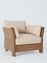 John Lewis Cord Garden Lounge Chair, Mocha