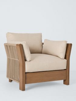 John Lewis Cord Garden Lounge Chair, Mocha, Mocha