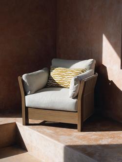 John Lewis Cord Garden Lounge Chair, Mocha - view 2, Mocha