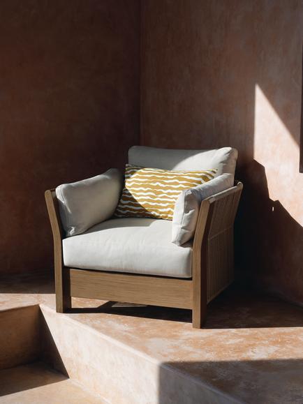 John Lewis Cord Garden Lounge Chair, Mocha - view 2, Mocha