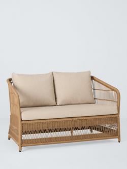 John Lewis Harbour Weave 2-Seater Garden Sofa, Natural, Natural