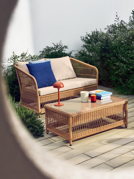John Lewis Harbour Weave 2-Seater Garden Sofa, Natural - view 2, Natural