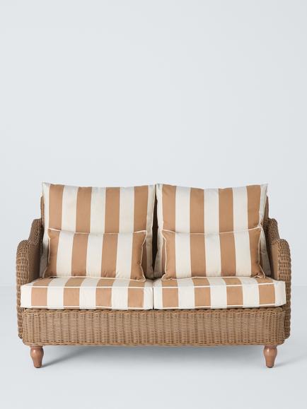 John Lewis x Sophie Conran Felix Woven 2-Seater Garden Sofa, Natural - view 2, Natural
