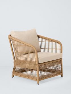John Lewis Harbour Weave Garden Lounge Chair, Natural, Natural