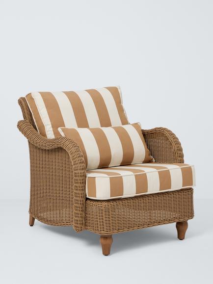 John Lewis x Sophie Conran Felix Woven Garden Lounge Chair, Natural, Natural