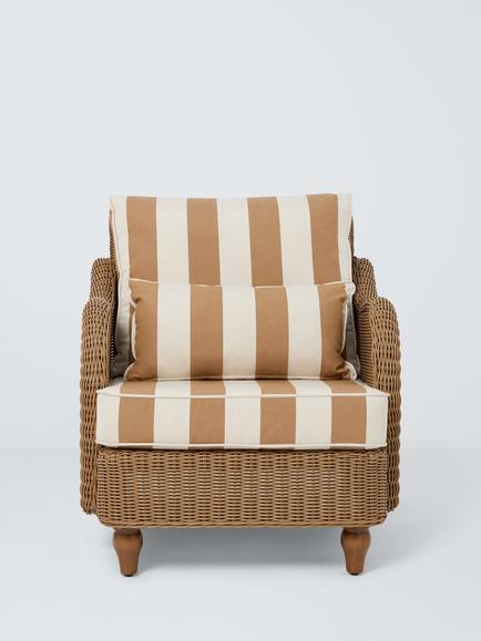 John Lewis x Sophie Conran Felix Woven Garden Lounge Chair, Natural - view 2, Natural