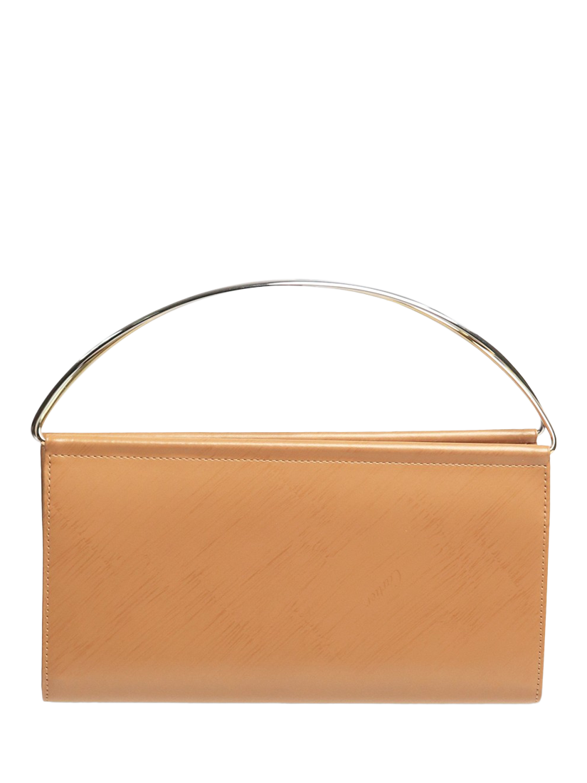 Product image 3 of 9, which shows Pre-loved Cartier Trinity Leather Clutch Bag, Tan