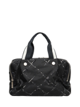 Pre-loved CHANEL 1997 Canvas Toiletries Bag, Black