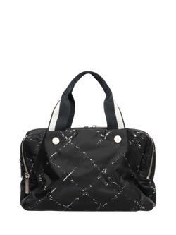 Pre-loved CHANEL 1997 Canvas Toiletries Bag, Black, Black