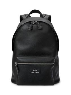 Ralph Lauren Polo Leather Backpack - view 2, Black