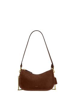 Coach Waverly Suede Shoulder Bag, Warm Brown, B4/Warm Brown