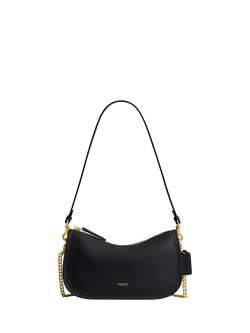 Coach Waverly Leather Shoulder Bag, Black