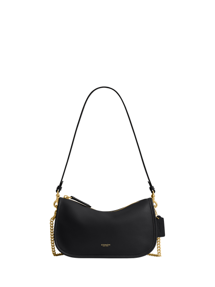 Coach Waverly Leather Shoulder Bag, Black