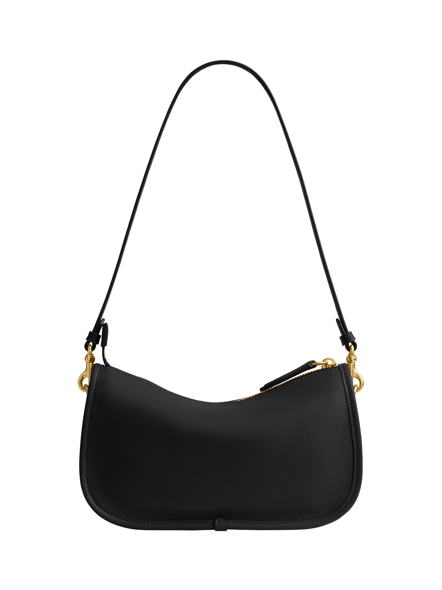 Product image 3 of 4, which shows Coach Waverly Leather Shoulder Bag, Black